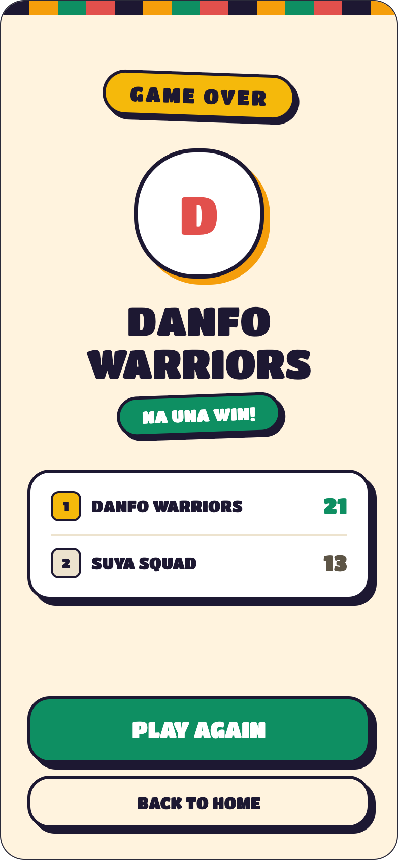 Winner celebration